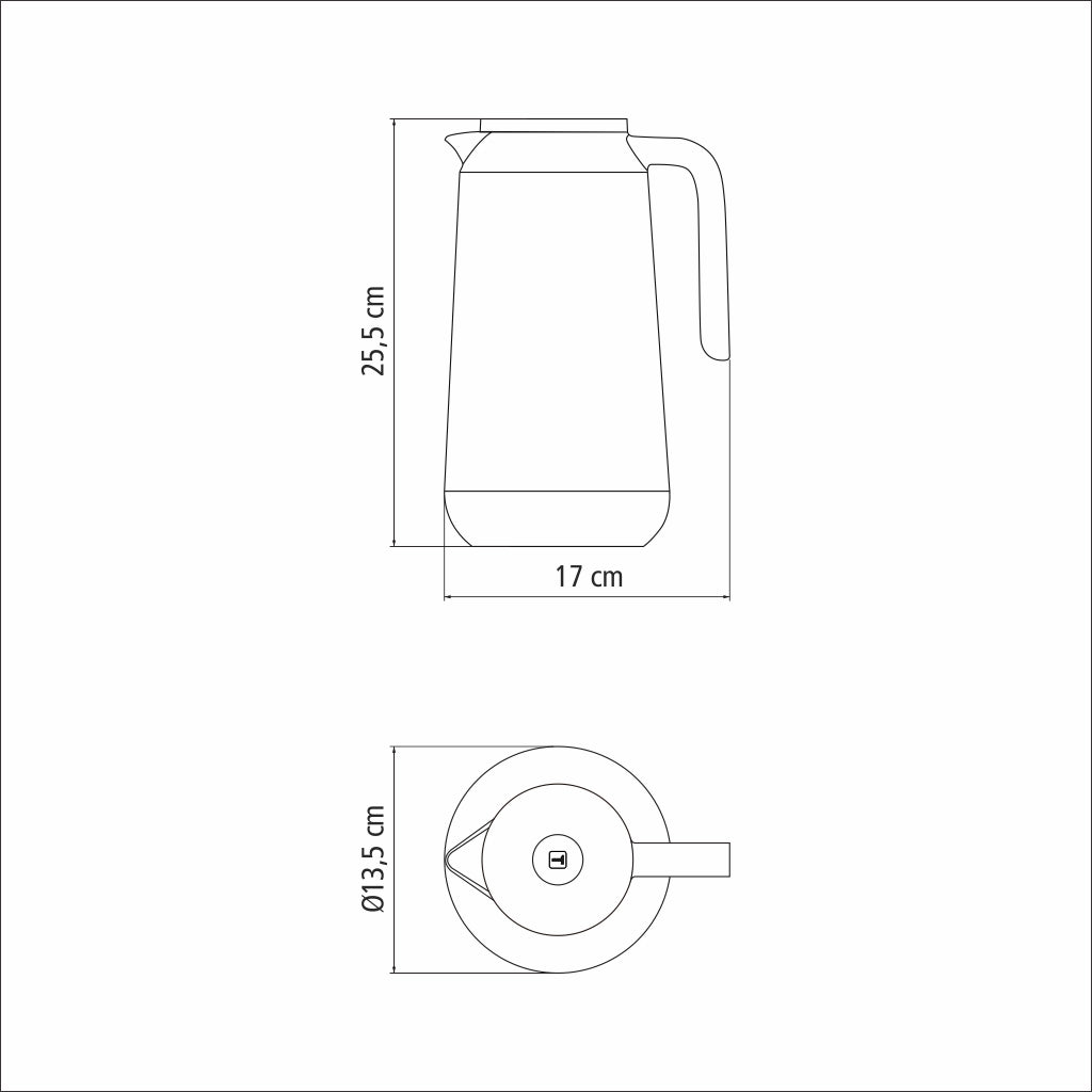 Tramontina Exata Stainless Steel Thermal Kettle 1 L