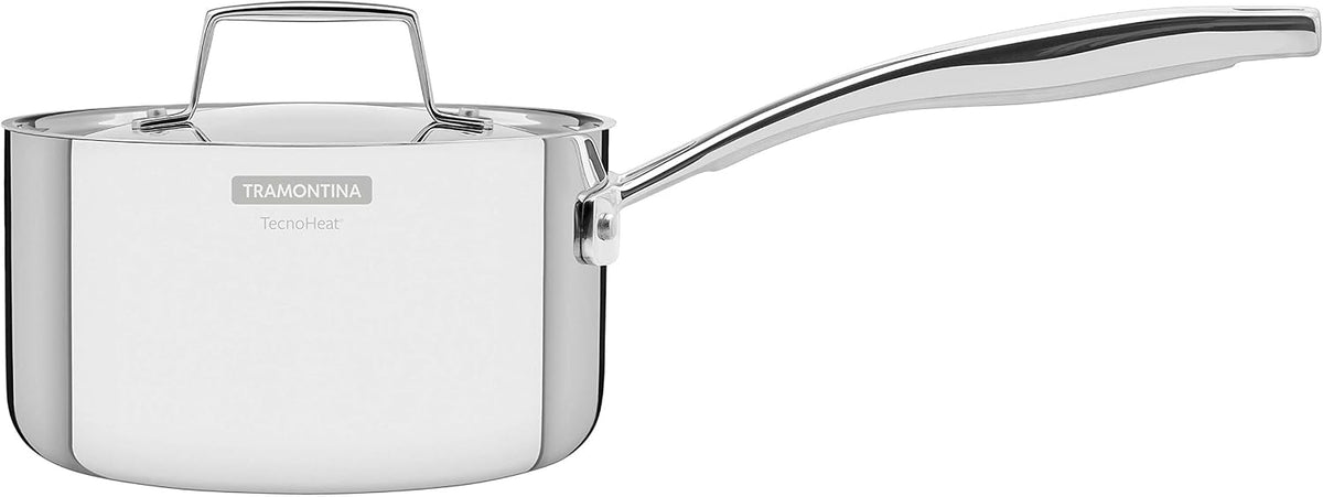 Tramontina Grano 16 cm 1,7 L stainless steel saucepan with tri-ply body, lid and long handle