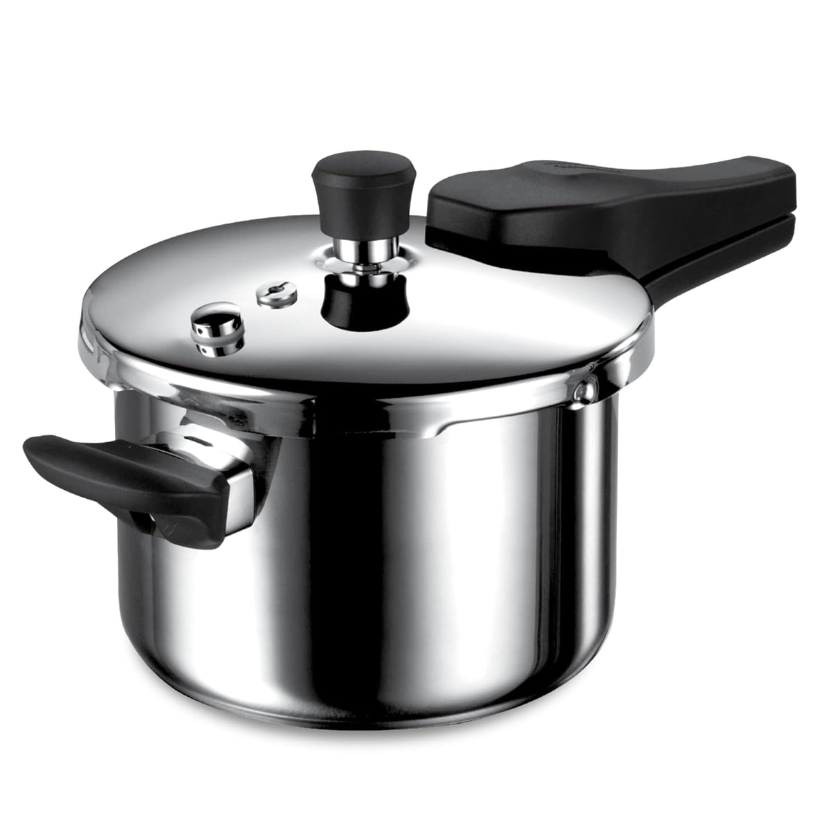 Tramontina Aero Arc 5L Tri-Ply Stainless Steel Pressure Cooker |3-Layer Safety System | Gas & Induction Compatible | Ergonomic Easy-Close | Inner Markings.