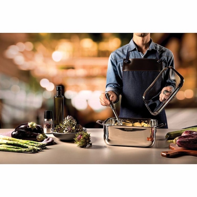Tramontina Grano 7.3L Stainless Steel Square Casserole with Tri-ply Body