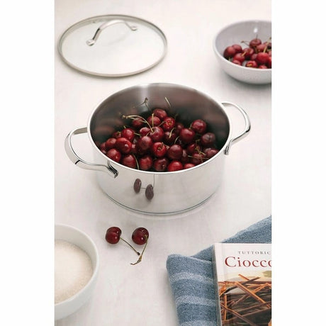 Tramontina Una 24cm 6.1L Stainless Steel Deep Casserole with Tri-ply Bottom