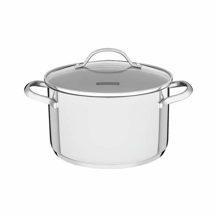 Tramontina Una 24cm 6.1L Stainless Steel Deep Casserole with Tri-ply Bottom