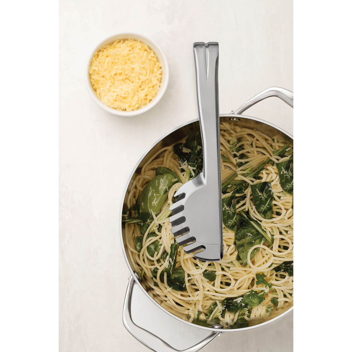 Tramontina Utility stainless steel pasta tongs
