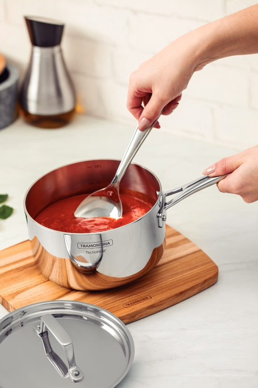 Tramontina Grano 7-piece stainless steel cookware set with tri-ply body