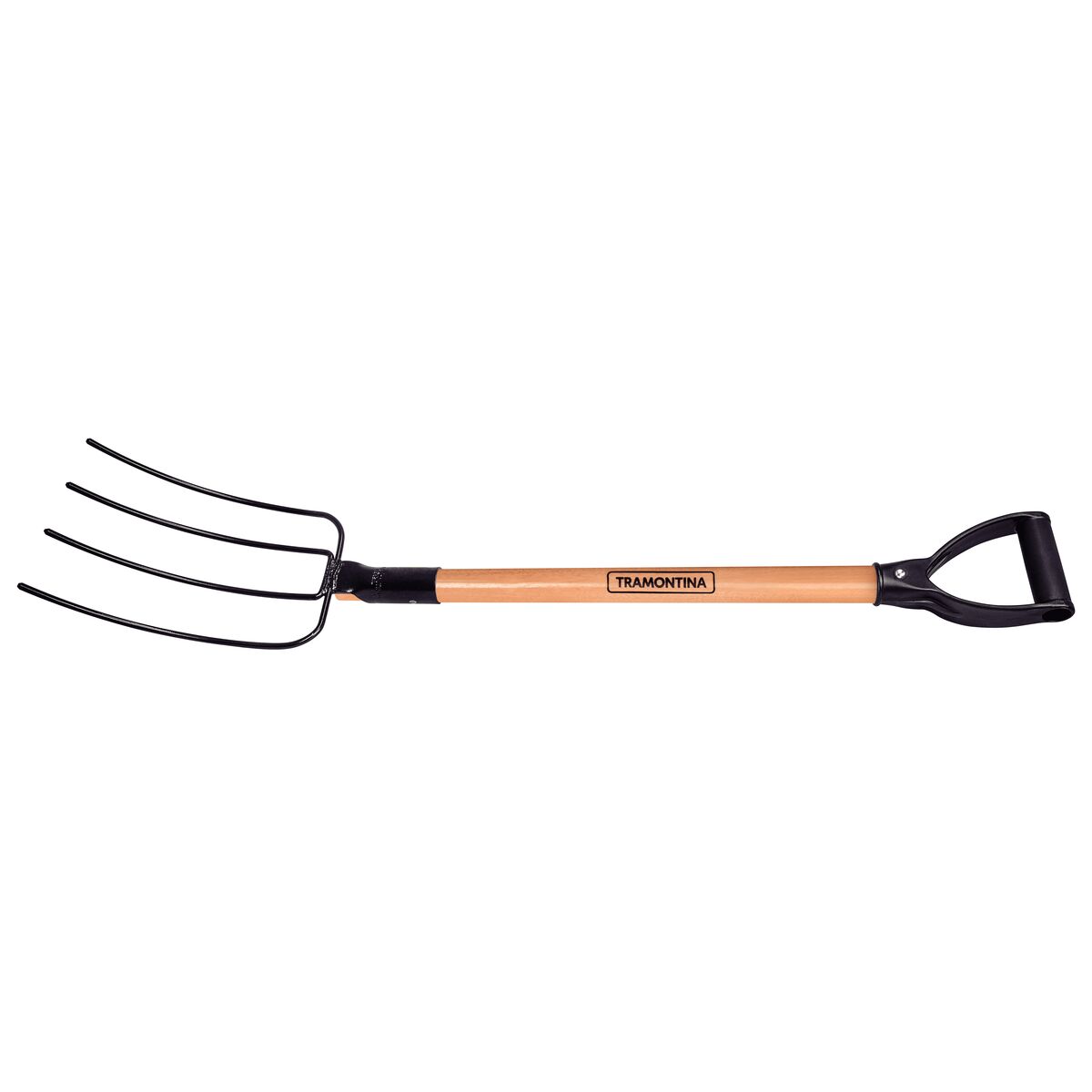 Tramontina 4 Teeth Straight Welded Fork with 71cm Wood Handle