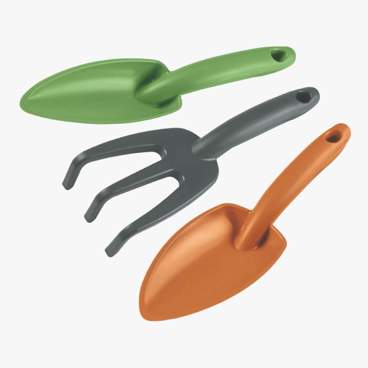 Tramontina 3 Pieces Garden Tool Set made with Heavy-duty Polypropylene in Multicolor includes Garden Trowel + Transplanting Trowel + Cultivator