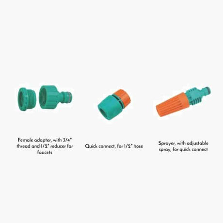 3 pc Irrigation Set for Quick Connect for  1/2" or 3/4" Hoses
