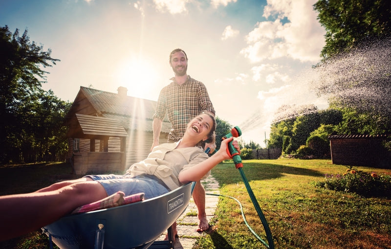 Tramontina 30m Flex Garden Hose in Green with 3-Layers PVC Fiber and Braided Polyester Cord