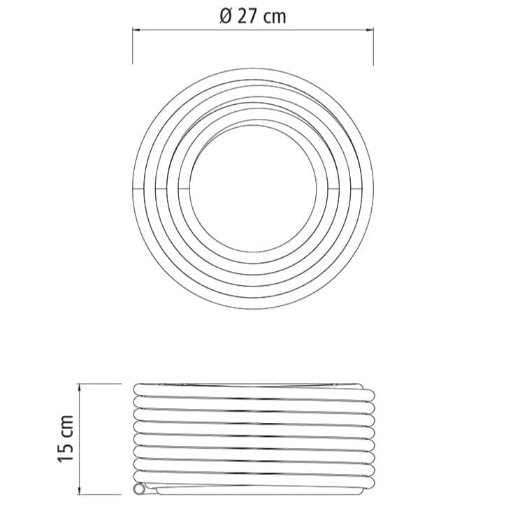 Tramontina 20m Flex Garden Hose in Green with 3-Layers PVC Fiber and Braided Polyester Cord with Thread Connectors and Sprayer