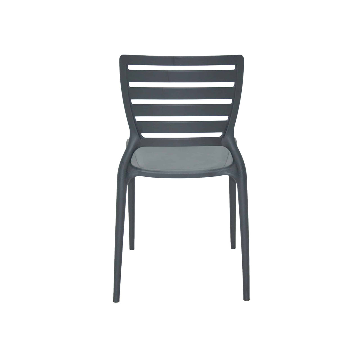 Tramontina Summa Sofia Graphite Polypropylene and Fiberglass Chair with Horizontal Backrest