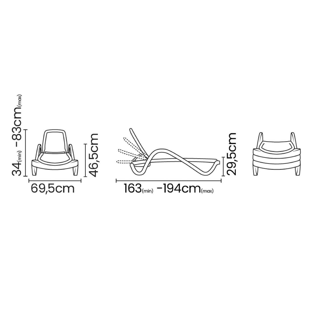 Tramontina Cancún White Polypropylene Lounger