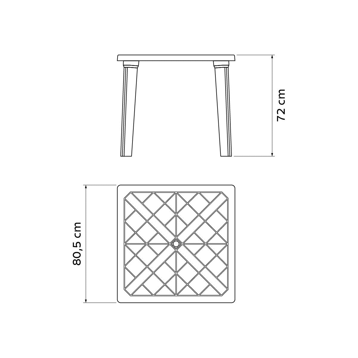 Tramontina Sancho Table in White Polypropylene