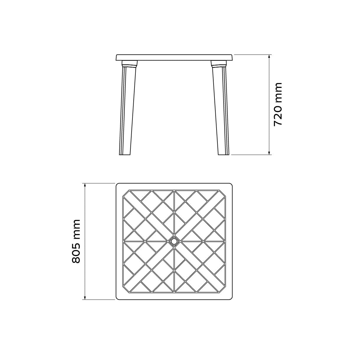 Tramontina Sancho Table in White Polypropylene