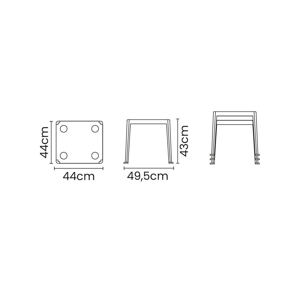 Tramontina Peruíbe White Polypropylene Side Table