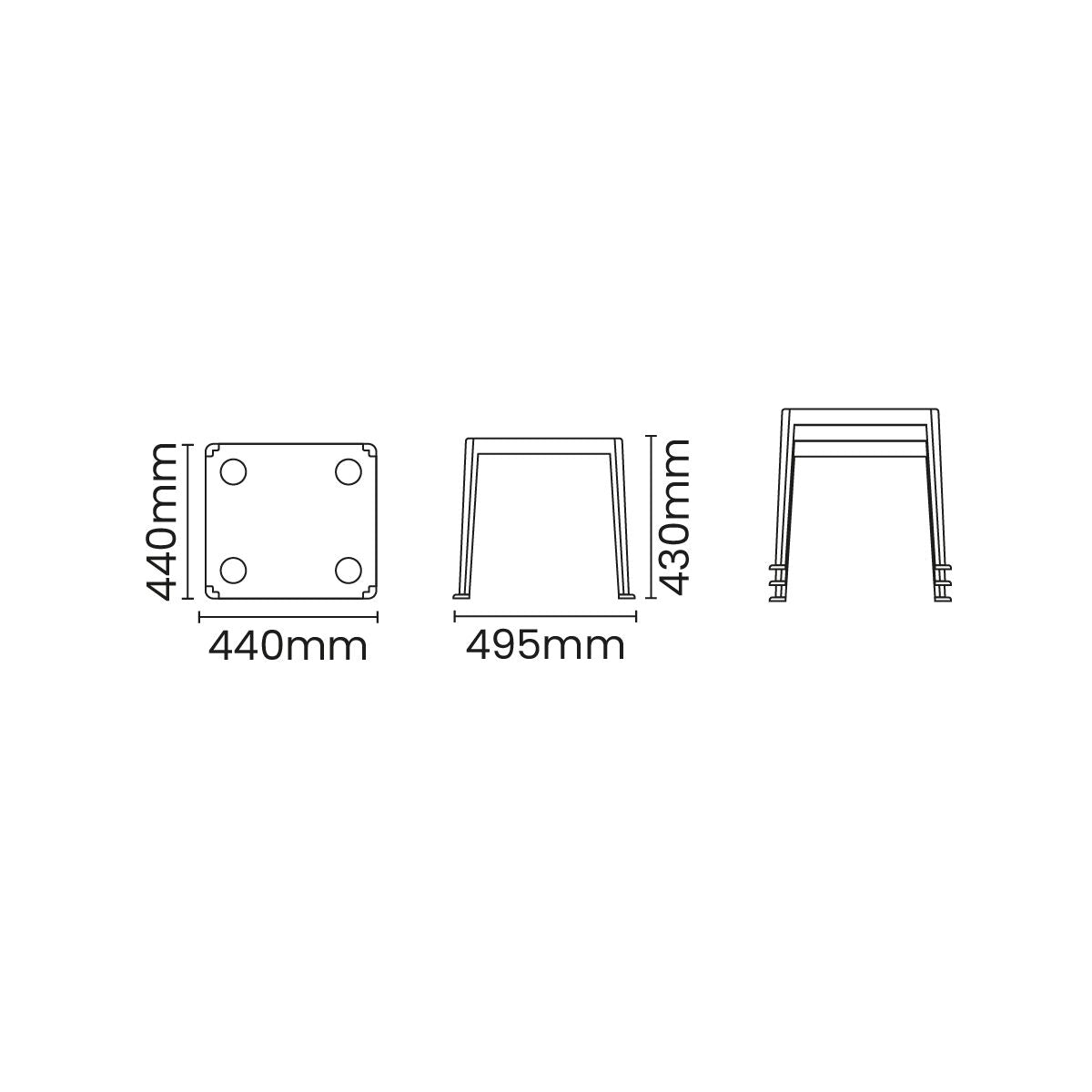Tramontina Peruíbe White Polypropylene Side Table