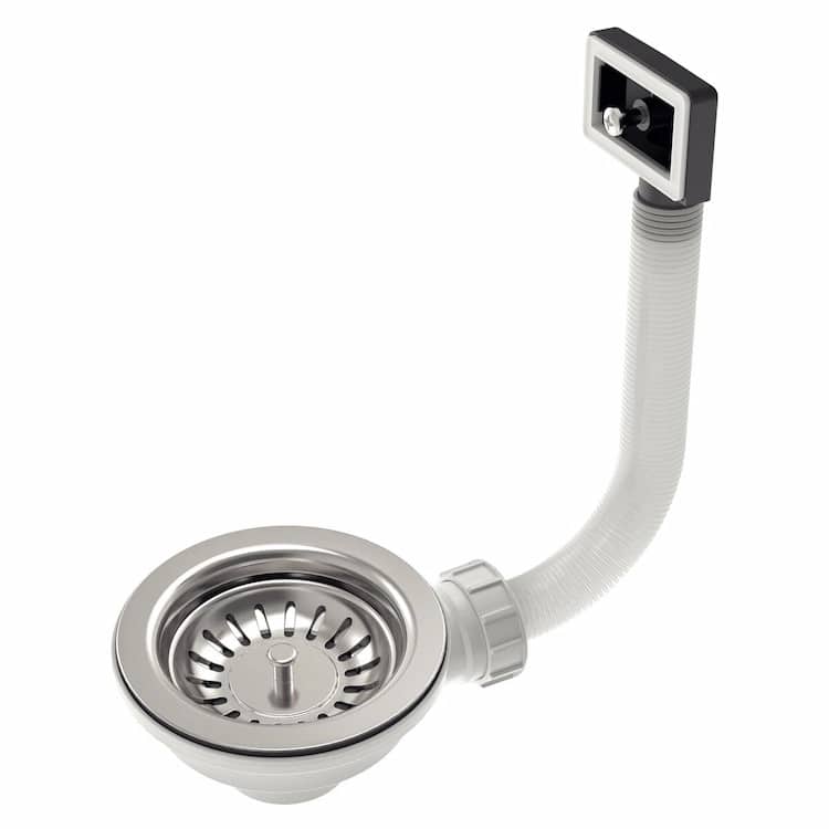 Tramontina Alpha 116x50cm 2C 34 R Stainless Steel Double Pre-polished Finish Inset Sink with Drainer and Valve with Overflow