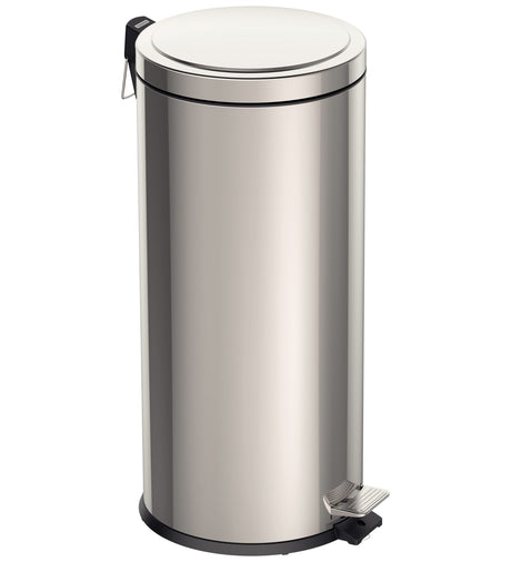 Tramontina Stainless Steel Pedal Trash Bin with a Polished Finish and Removable Internal Bucket  (30 - 20 - 12 - 5 - 3 liters)
