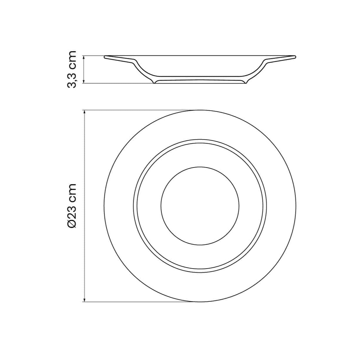 Tramontina Alicia 23cm Decorated Porcelain Deep Plate