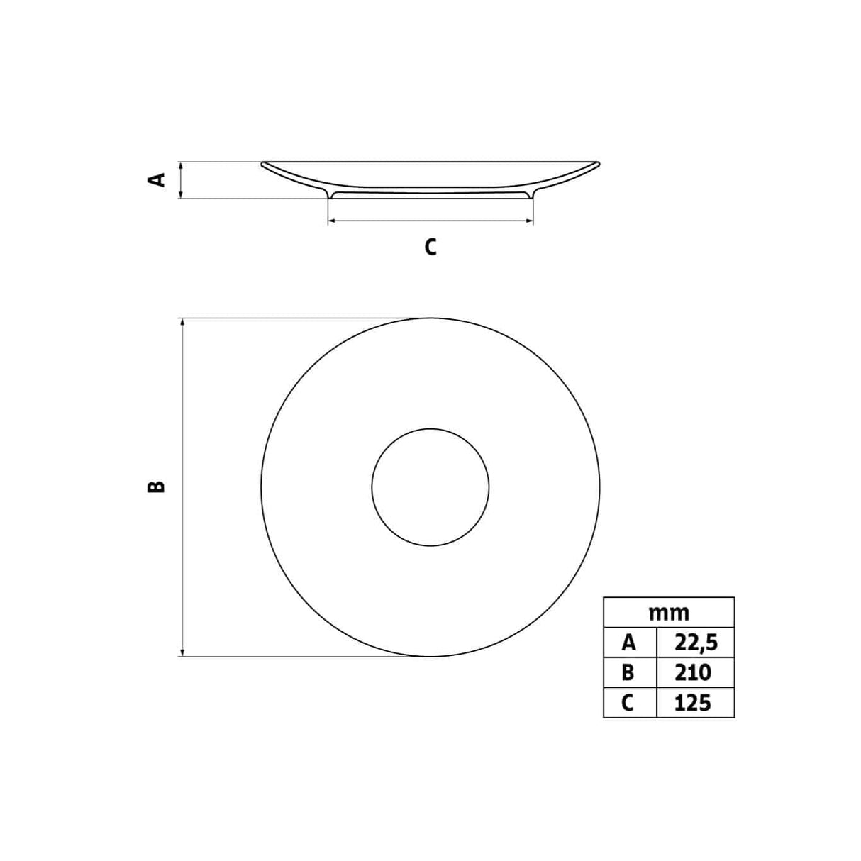 Tramontina Valentina 21cm Decorated Porcelain Dessert Plate