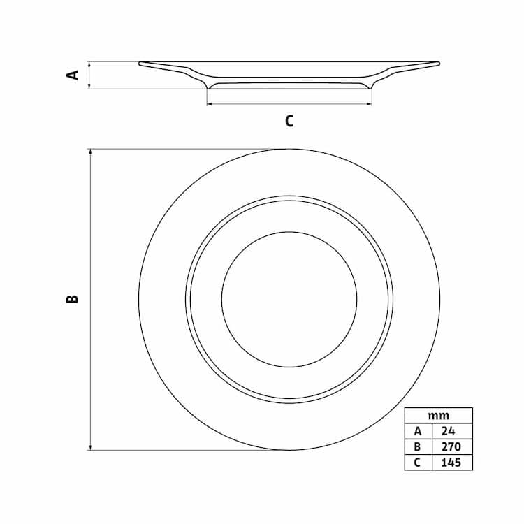 Tramontina Ingrid 27cm Porcelain Dinner Plate