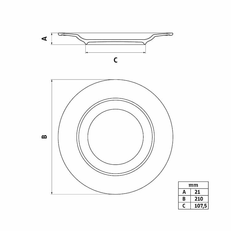 Tramontina Ingrid 21cm Porcelain Dessert Plate