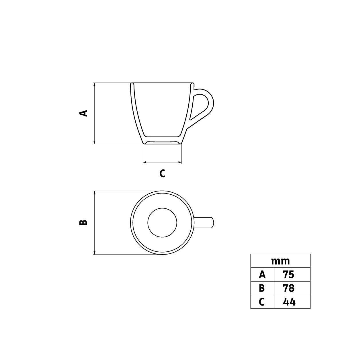 Tramontina Paola 200 ml Porcelain Cappuccino Cup