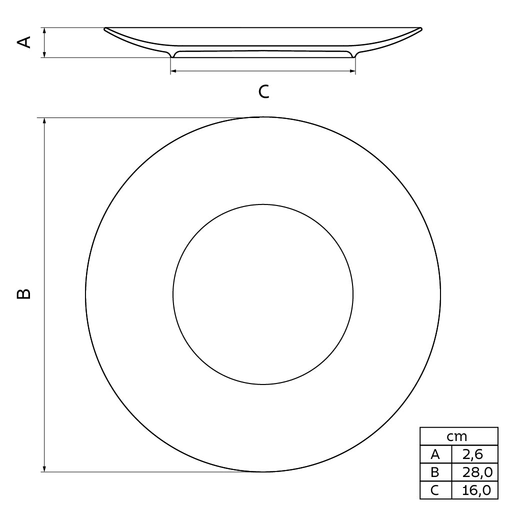 Tramontina Rustico Brown 28 cm Decorated Porcelain Dinner Plate