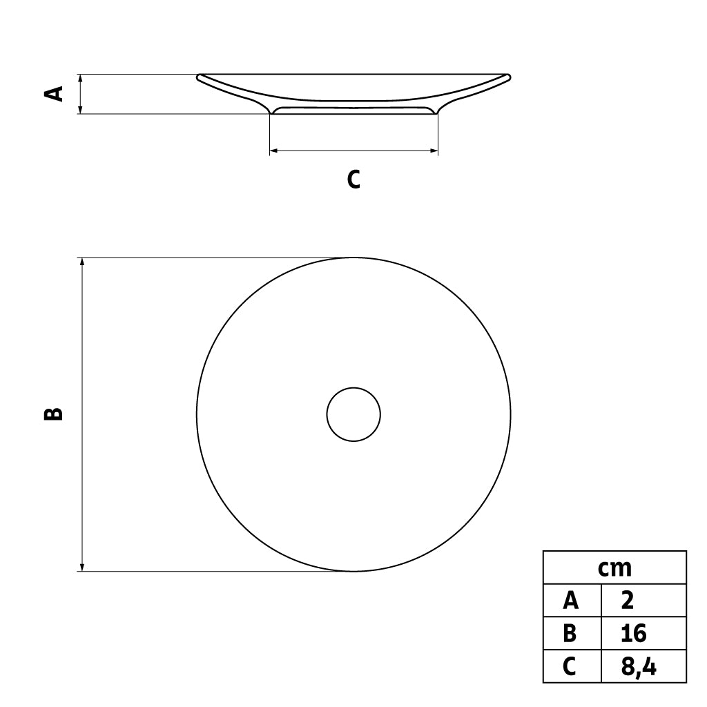 Tramontina Rustico Brown Porcelain Bread Plate 16 cm