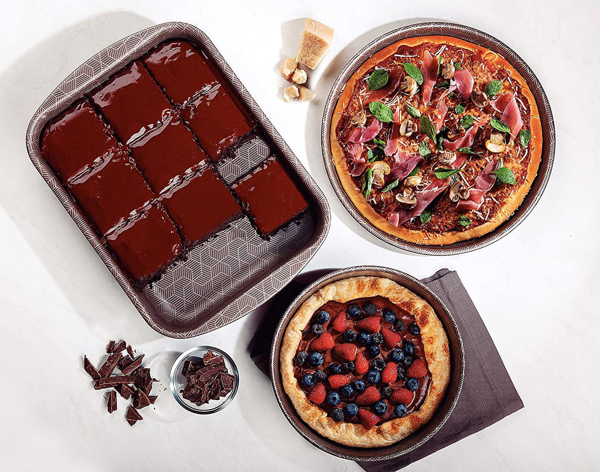 Brasil 40cm 3.8L Red Aluminum Flat Roasting Pan