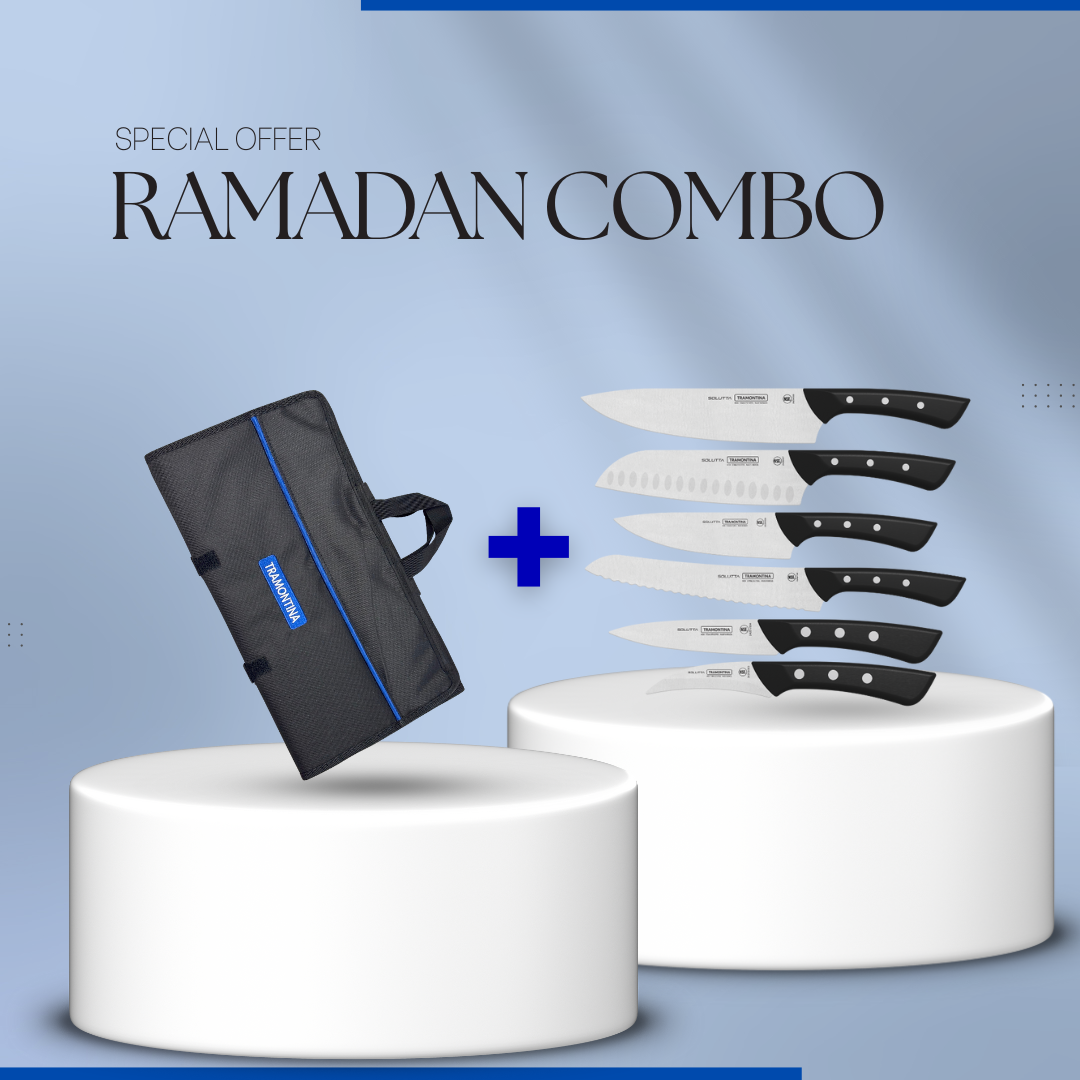 Tramontina Chef’s Tool Bag + 6-Piece Solutta Knife Set – Ultimate Kitchen Combo