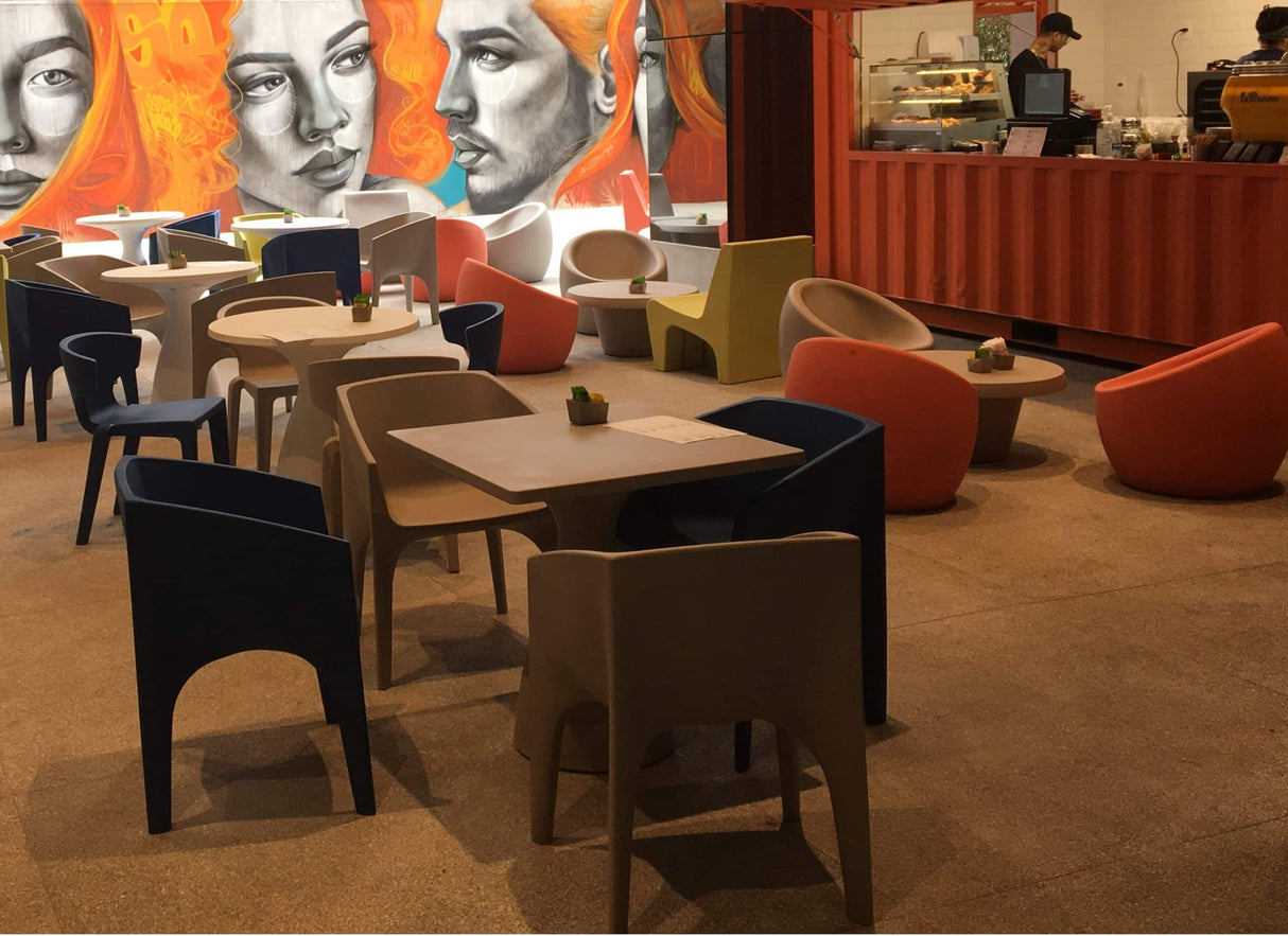 Tramontina Square Table Flut gray