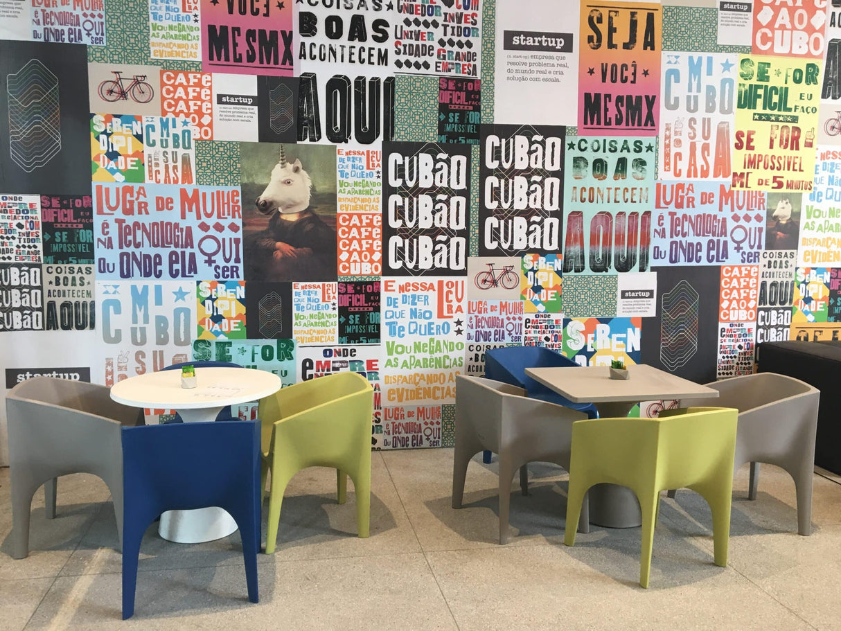 Tramontina Square Table Flut gray