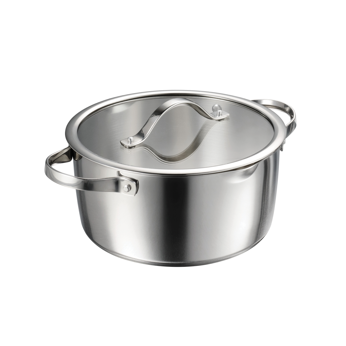 Tramontina Since 1911, 9-Piece Tempo Tri-Ply Base Stainless Steel Cookware Set with Glass Lids, Pots and Pans Kitchen Set, Induction-Ready, Oven-Safe, Dishwasher-Safe