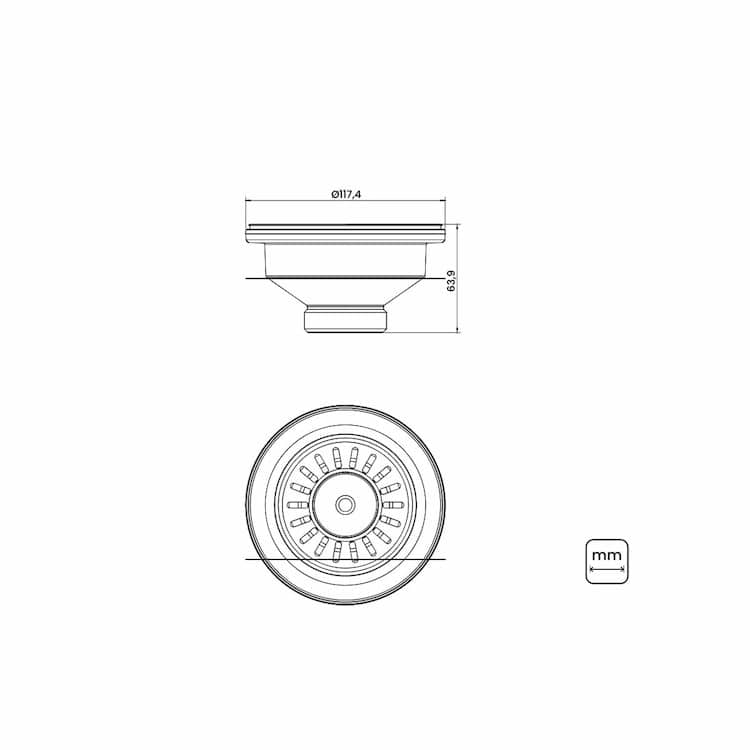 Tramontina Alpha 100x50cm 56 R Stainless Steel Inset Sink with Drainer