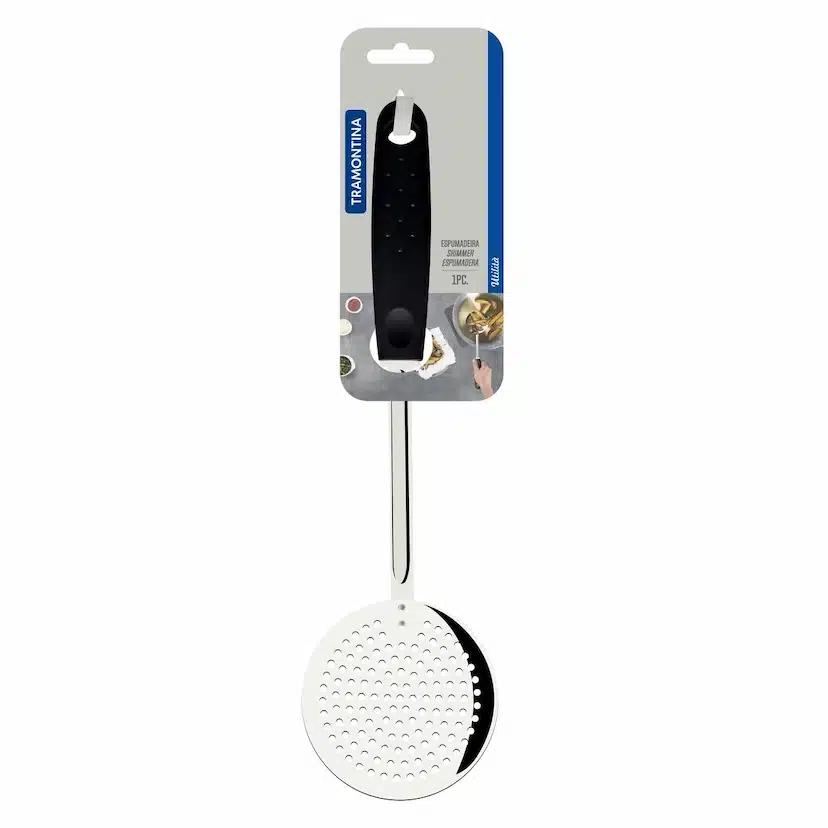 مقشدة ترامونتينا يوتيليتا المصنوعة من الفولاذ المقاوم للصدأ بمقبض من البولي بروبيلين الأسود