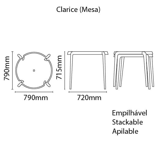 Clarice White Table