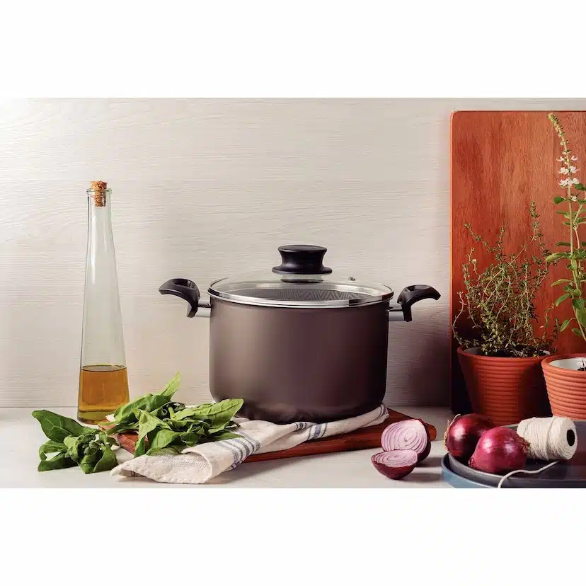 Tramontina Paris 13 Pieces Lead-Colored Aluminum Cookware Set