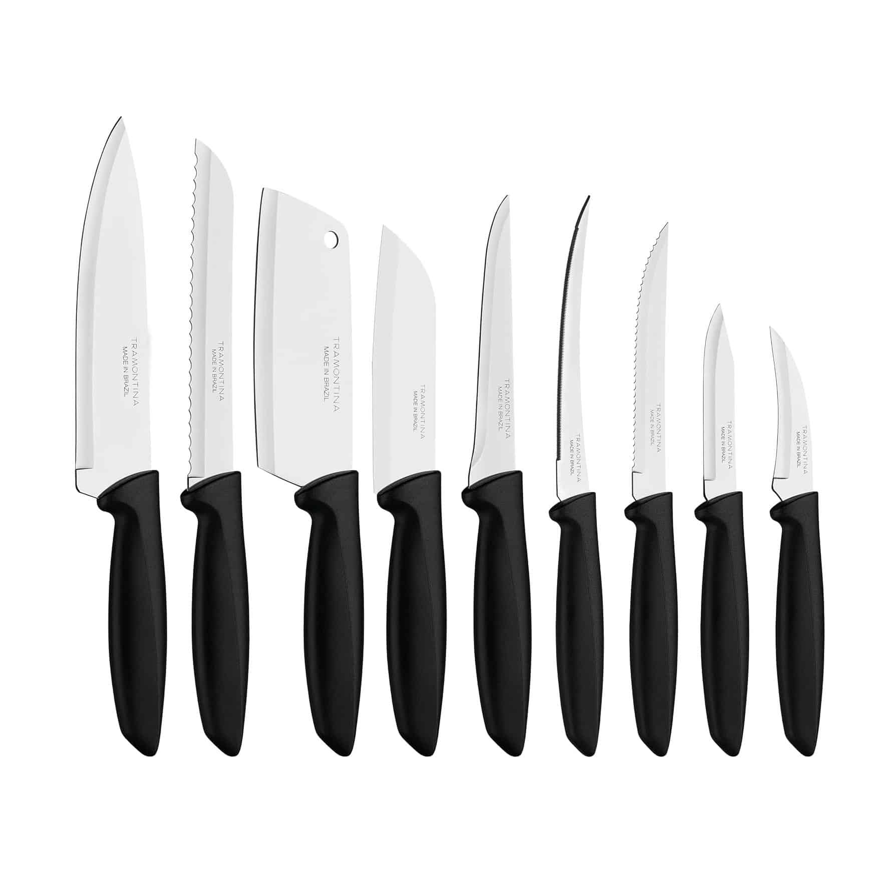 Tramontina Plenus 9 Pieces Knife Set With Stainless Steel Blade And