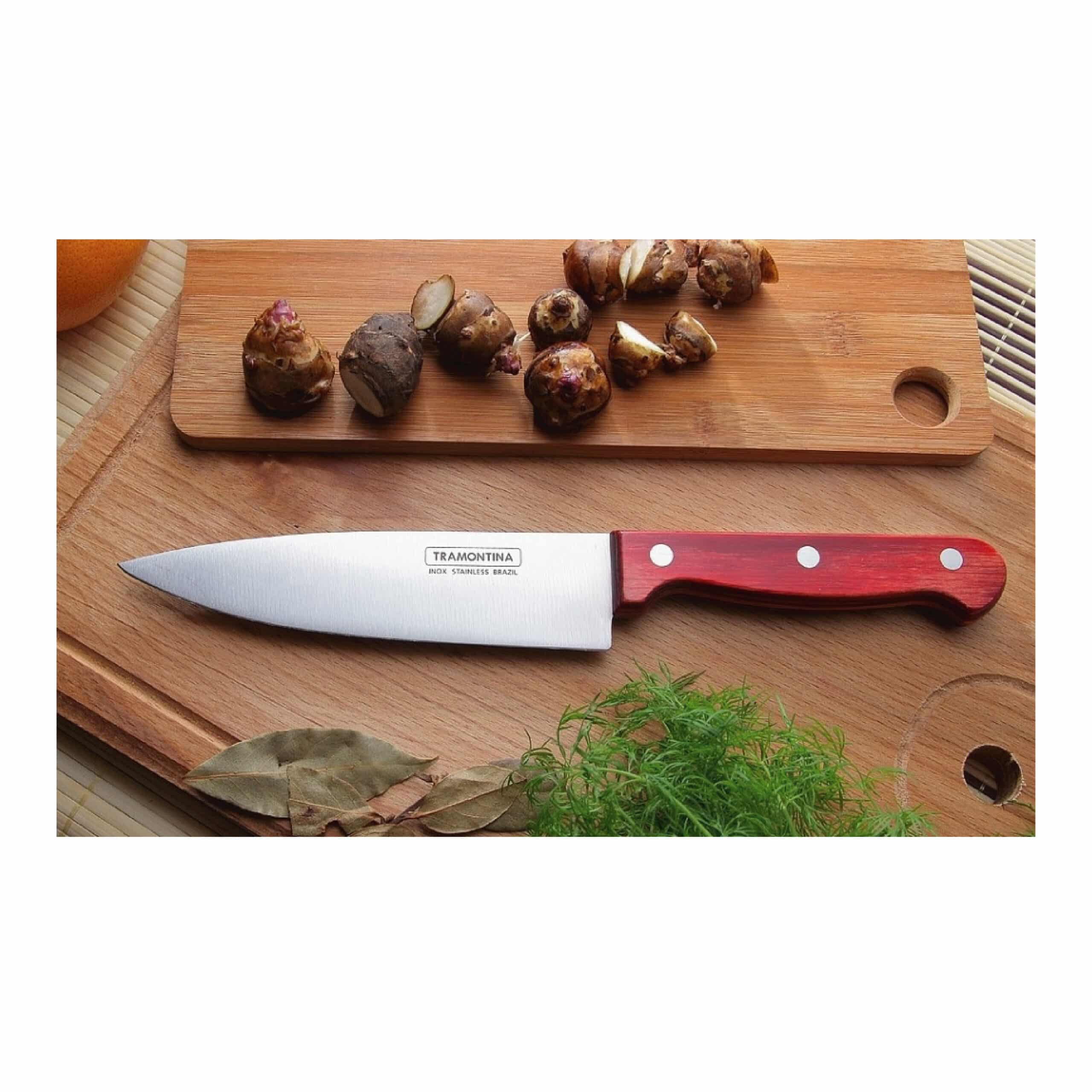 Tramontina Polywood Inches Chef Knife With Stainless Steel Blade And