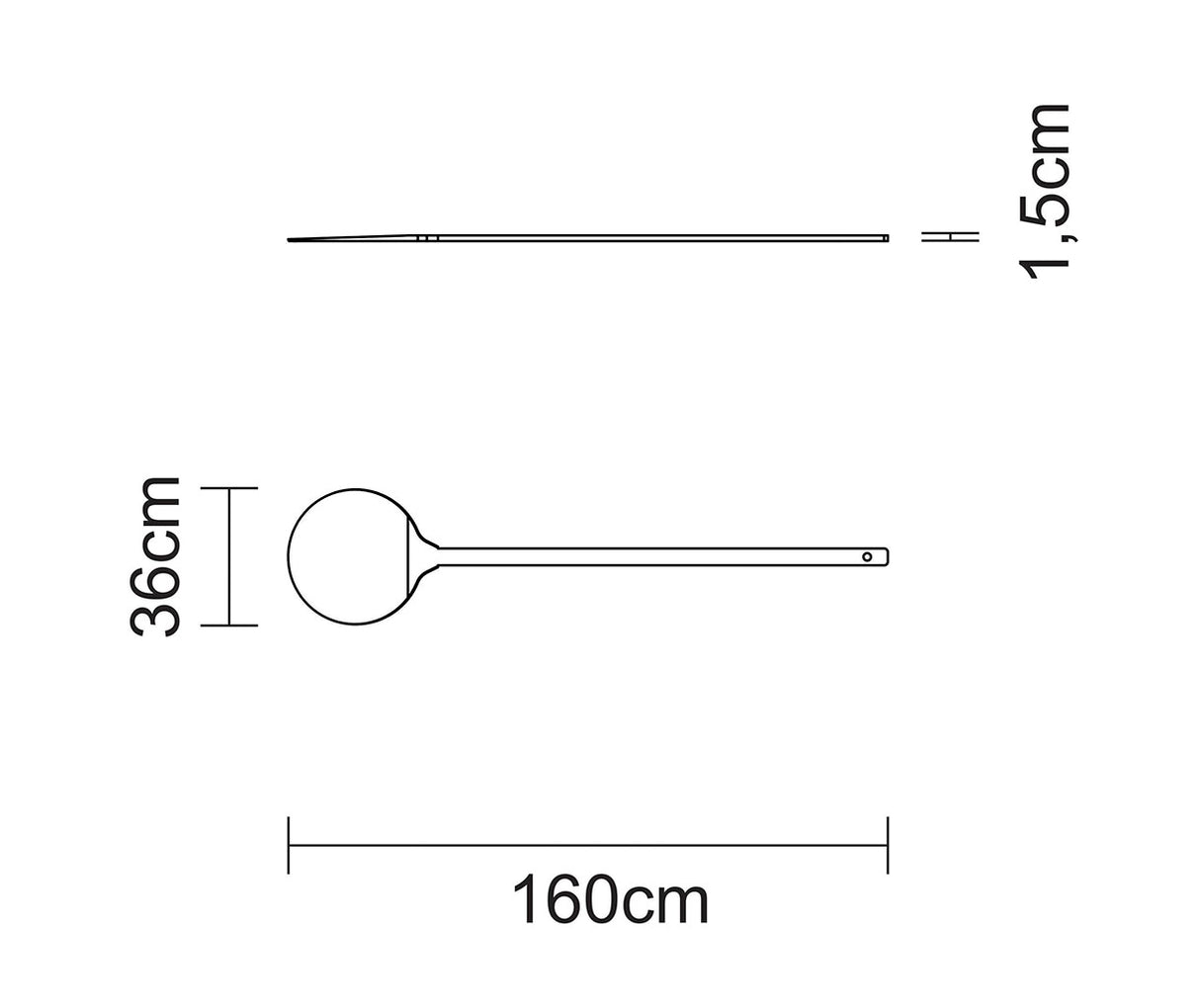 Tramontina Tauari wood pizza peel with long handle