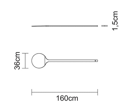 Tramontina Tauari wood pizza peel with long handle