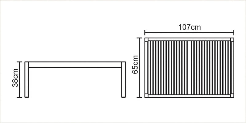 Big Coffee Table with Jatobá Wood Natural Finished - Tramontina Fitt