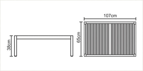 Big Coffee Table with Jatobá Wood Natural Finished - Tramontina Fitt