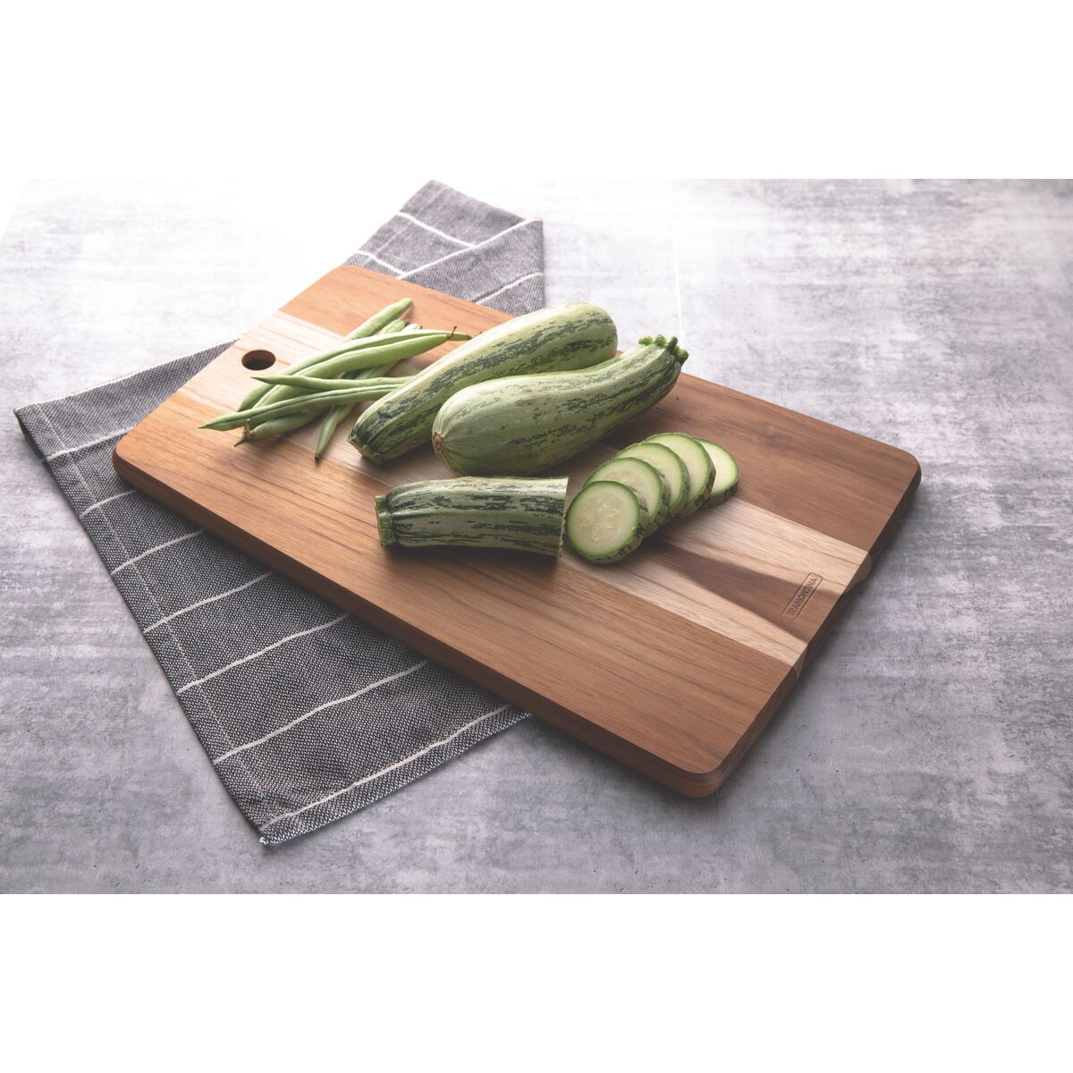 Tramontina Kitchen 40x27cm Teak Wood Rectangular Cutting Board with Vegetable Oil Finish