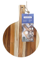 FSC Tramontina Round Board in Teak Wood with Handle 40x28 cm