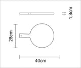 FSC Tramontina Round Board in Teak Wood with Handle 40x28 cm