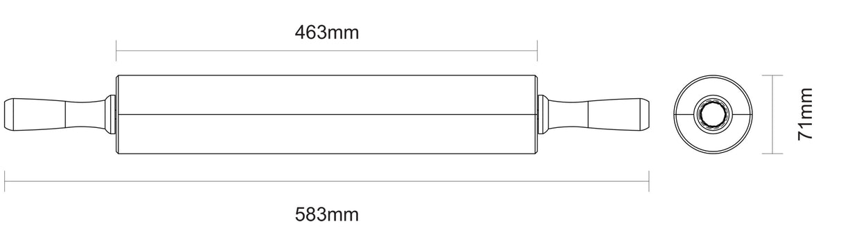 Tramontina 58cm African Mahogany Rolling Pin