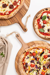 Tramontina Provence Round Pizza Board in FSC Teak Wood measuring 62 cm.