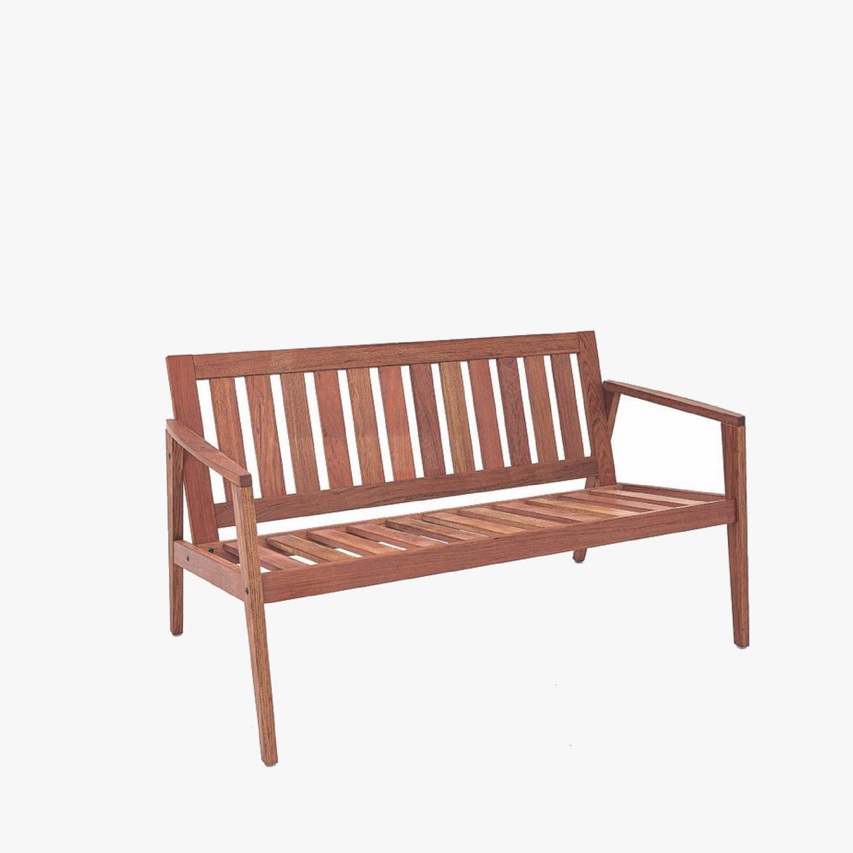 Tramontina Wooden Sofa Balcony in Jatoba Wood with Sanded Finish 2 Seats With out Cushion