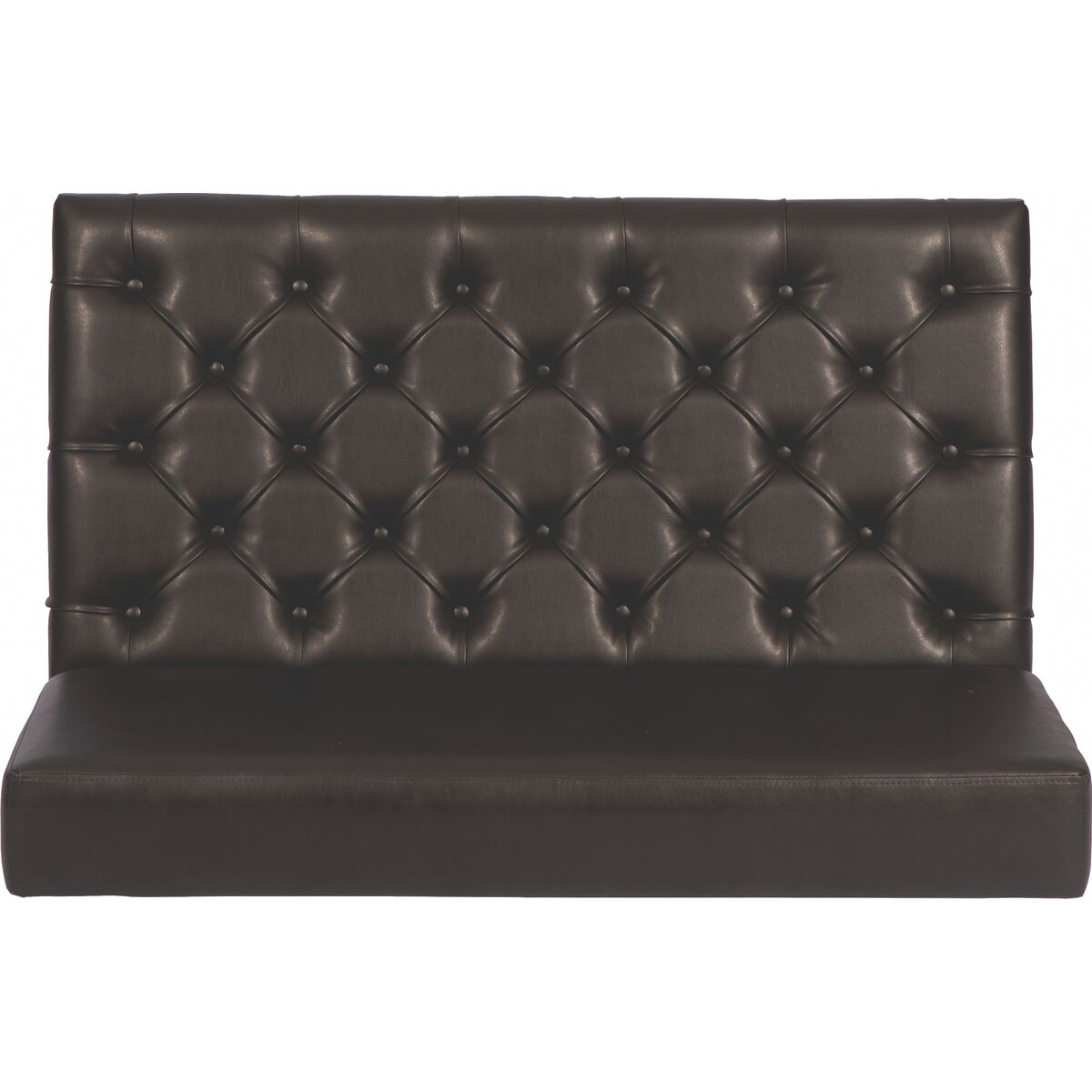 Tramontina Piazza Booth Cushion with Black Tufted-Button Corino Eco-Leather Upholstery, 1.2 m